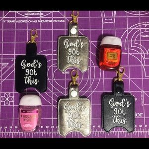 Hand sanitizer holder. Gods got this
